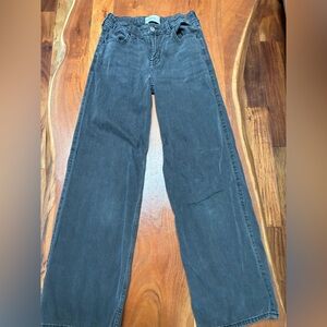 Abercrombie Kids Dark Gray Ultra Wide Leg